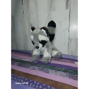 Grey raccoon Wildlife Artists Inc Stuffed Animal Plush Sits 7”